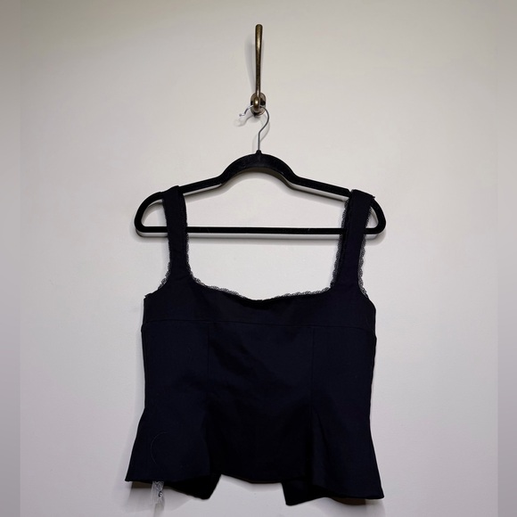 House of CB Noura Black Lace Trim Top - Picture 8 of 8